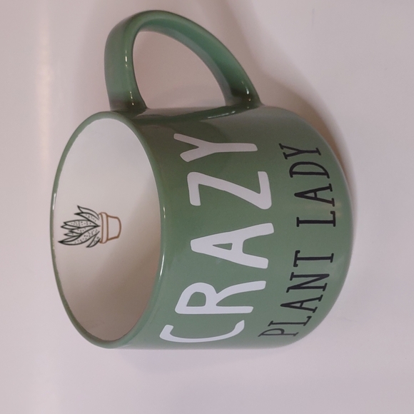 Anthropologie Other - Crazy Plant Lady Two Sided Green Mug